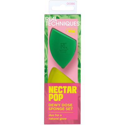 Real Techniques Nectar Pop Dewy Dose Sponge Set Σφουγγαράκι για make up για γυναίκες 2 τεμ