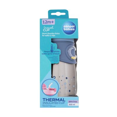Canpol babies Travel Cup Thermal Insulated Sport Cup Blue Ποτήρι για παιδιά 300 ml