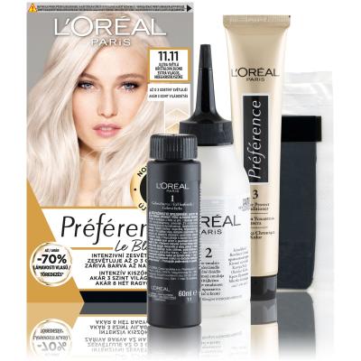 L&#039;Oréal Paris Préférence Le Blonding Βαφή μαλλιών για γυναίκες 1 τεμ Απόχρωση 11.11 Ultra Light Cold Crystal Blonde