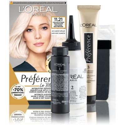 L&#039;Oréal Paris Préférence Le Blonding Βαφή μαλλιών για γυναίκες 1 τεμ Απόχρωση 11.21 Ultra Light Cold Pearl Blonde