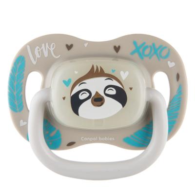 Canpol babies Exotic Animals Silicone Soother Sloth 18m+ Πιπίλα για παιδιά 1 τεμ