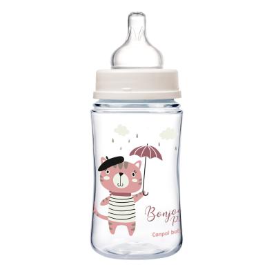 Canpol babies Bonjour Paris Easy Start Anti-Colic Bottle Pink 3m+ Μπιμπερό για παιδιά 240 ml