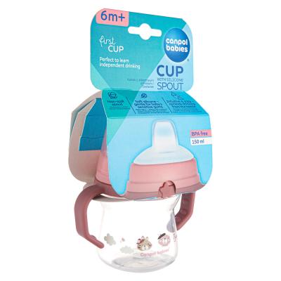 Canpol babies Bonjour Paris First Cup Pink 6m+ Ποτήρι για παιδιά 150 ml
