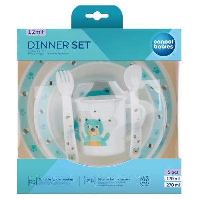 Canpol babies Cute Animals Dinner Set Bear Είδη Φαγητού για παιδιά Σετ