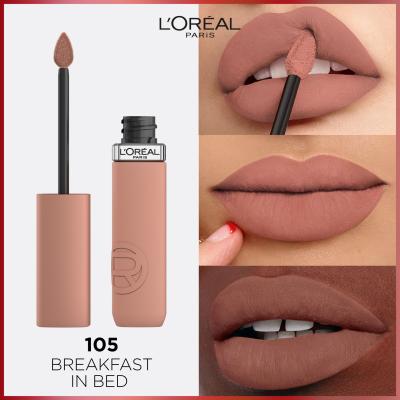 L&#039;Oréal Paris Infaillible Matte Resistance Lipstick Κραγιόν για γυναίκες 5 ml Απόχρωση 105 Breakfest In Bed
