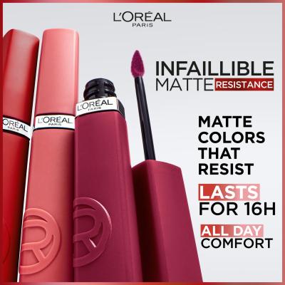 L&#039;Oréal Paris Infaillible Matte Resistance Lipstick Κραγιόν για γυναίκες 5 ml Απόχρωση 200 Lipstick&amp;Chill