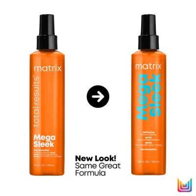 Matrix Mega Sleek Iron Smoother Defrizzing Leave-In Spray Για τη θερμική επεξεργασία των μαλλιών για γυναίκες 250 ml