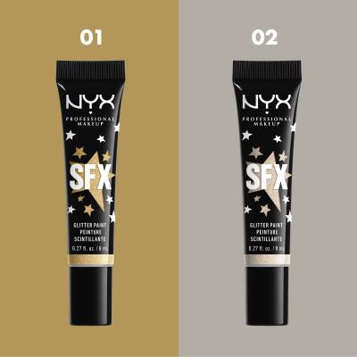 NYX Professional Makeup SFX Glitter Paint Make up για γυναίκες 8 ml Απόχρωση 02 Broomstick Baddie