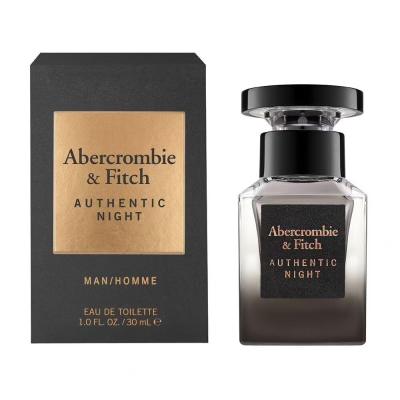 Abercrombie &amp; Fitch Authentic Night Eau de Toilette για άνδρες 30 ml