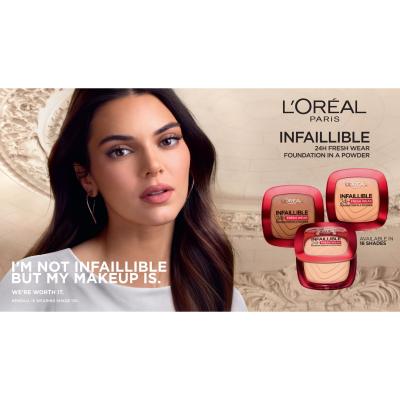 L&#039;Oréal Paris Infaillible 24H Fresh Wear Foundation In A Powder Make up για γυναίκες 9 gr Απόχρωση 130 True Beige
