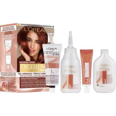 L&#039;Oréal Paris Excellence Creme Triple Protection Βαφή μαλλιών για γυναίκες 48 ml Απόχρωση 5UR Universal Red