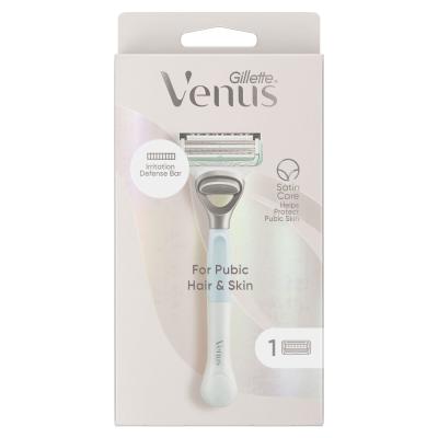 Gillette Venus Satin Care For Pubic Hair &amp; Skin Ξυριστική μηχανή για γυναίκες 1 τεμ