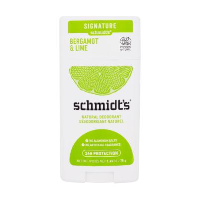 schmidt's Bergamot & Lime Natural Deodorant Αποσμητικό για γυναίκες 75 gr