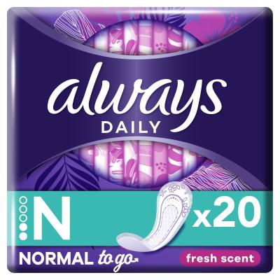Always Daily Fresh Normal Fresh Scent To Go Καθημερινή σερβιέτα για γυναίκες Σετ