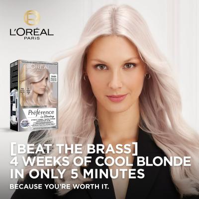 L&#039;Oréal Paris Préférence Le Blonding Toner Βαφή μαλλιών για γυναίκες 60 ml Απόχρωση Platinum Pearl