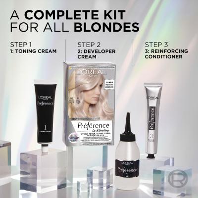 L&#039;Oréal Paris Préférence Le Blonding Toner Βαφή μαλλιών για γυναίκες 60 ml Απόχρωση Platinum Pearl