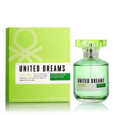 Benetton United Dreams Live Free Eau de Toilette για γυναίκες 80 ml