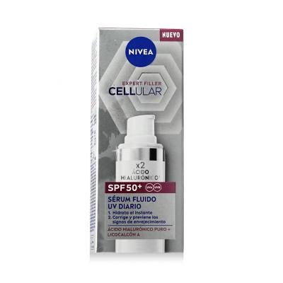 Nivea Cellular Expert Filler Daily UV Serum Fluid SPF50+ Αντιηλιακό προϊόν προσώπου για γυναίκες 30 ml