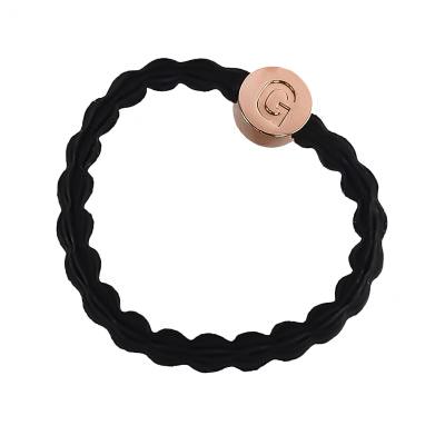 By Eloise London Letter Charms Gold Λαστιχάκι για τα μαλλιά 1 τεμ Απόχρωση G Black