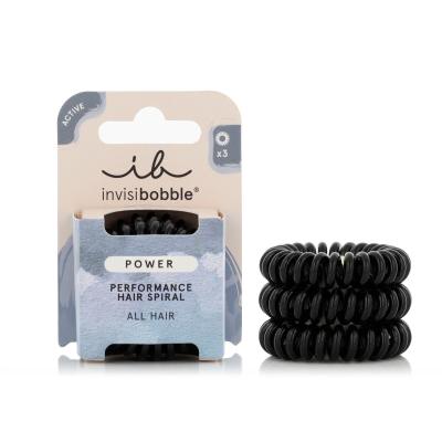 Invisibobble Power Performance Hair Spiral Λαστιχάκι για τα μαλλιά για γυναίκες Απόχρωση True Black - černá Σετ