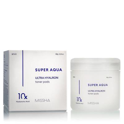 Missha Super Aqua Ultra Hyalron Toner Pads Καθαριστικά μαντηλάκια 90 τεμ