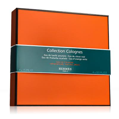Hermes Colognes Collection Σετ δώρου EDC Eau de Basilic Pourpre 15 ml + EDC Eau de Citron Noir 15 ml + EDC Eau de Rhubarbe Écarlate 15 ml + EDC Eau D'Orange Verte 15 ml