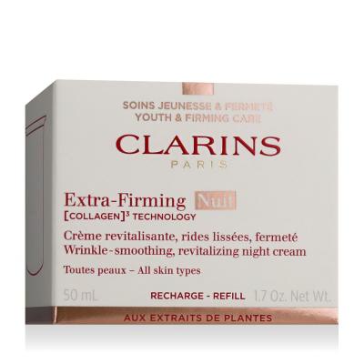Clarins Extra-Firming Nuit Wrinkle Smoothing Revitalizing Night Cream Κρέμα προσώπου νύχτας για γυναίκες Συσκευασία "γεμίσματος" 50 ml