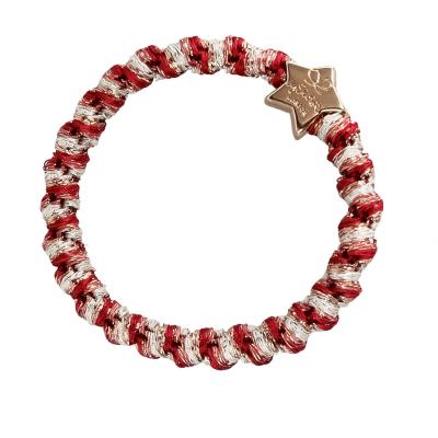 By Eloise London Woven Gold Star Λαστιχάκι για τα μαλλιά για γυναίκες 1 τεμ Απόχρωση Candy Cane