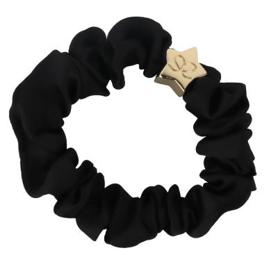 By Eloise London Silk Scrunchie Gold Star Λαστιχάκι για τα μαλλιά για γυναίκες 1 τεμ Απόχρωση Black