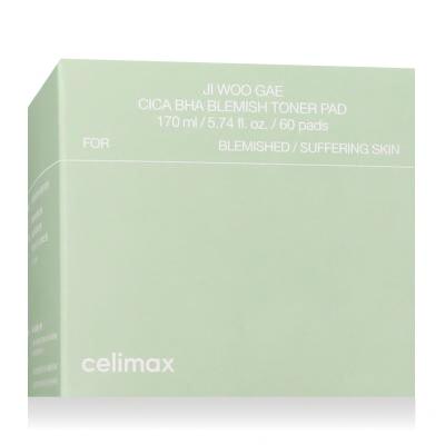 Celimax Ji Woo Gae Cica BHA Blemish Toner Pad Λοσιόν προσώπου 60 τεμ