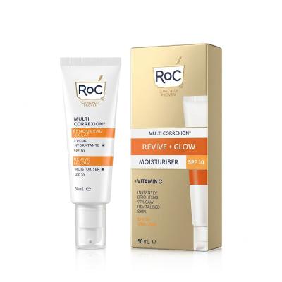RoC Multi Correxion Revive + Glow Moisturiser SPF30 Κρέμα προσώπου ημέρας για γυναίκες 50 ml