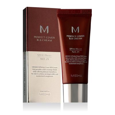 Missha M Perfect Cover BB Cream EX SPF42 ΒΒ κρέμα για γυναίκες 20 ml Απόχρωση No. 21 Light Beige
