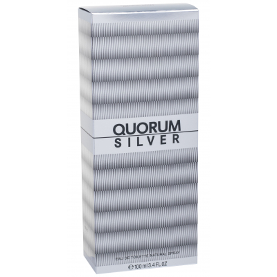 Antonio Puig Quorum Silver Eau de Toilette για άνδρες 100 ml
