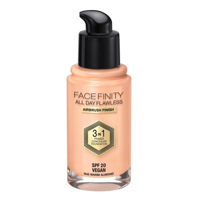 Max Factor Facefinity All Day Flawless SPF20 Make up για γυναίκες 30 ml Απόχρωση N45 Warm Almond