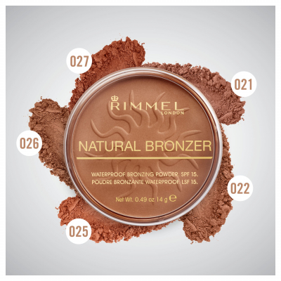 Rimmel London Natural Bronzer SPF15 Bronzer για γυναίκες 14 gr Απόχρωση 022 Sun Bronze