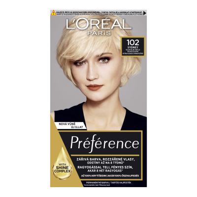L'Oréal Paris Préférence Féria Βαφή μαλλιών για γυναίκες 60 ml Απόχρωση 102 Iridescent Pearl Blonde