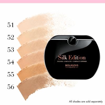 BOURJOIS Paris Silk Edition Compact Powder Πούδρα για γυναίκες 9 gr Απόχρωση 53 Golden Beige