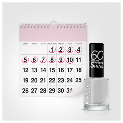 Rimmel London 60 Seconds Super Shine Βερνίκια νυχιών για γυναίκες 8 ml Απόχρωση 740 Clear