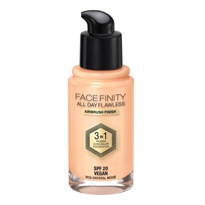 Max Factor Facefinity All Day Flawless SPF20 Make up για γυναίκες 30 ml Απόχρωση W33 Crystal Beige