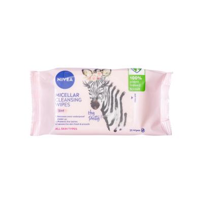 Nivea Cleansing Wipes Micellar 3in1 Καθαριστικά μαντηλάκια για γυναίκες 25 τεμ