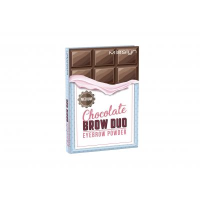 Misslyn Chocolate Brow Duo Προϊόντα για τη διαμόρφωση φρυδιών για γυναίκες 5 gr Απόχρωση 4 Medium Chocolate