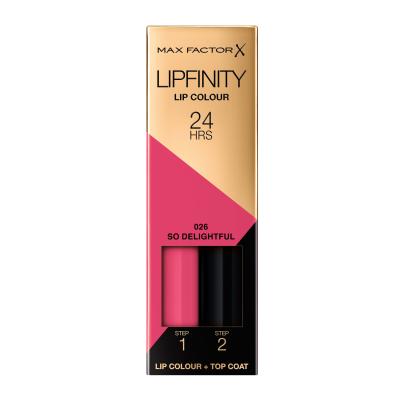 Max Factor Lipfinity 24HRS Lip Colour Κραγιόν για γυναίκες 4,2 gr Απόχρωση 026 So Delightful