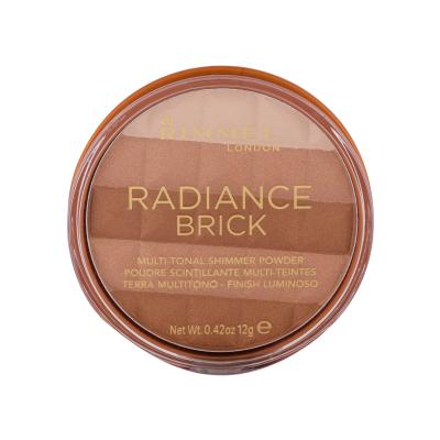 Rimmel London Radiance Brick Bronzer για γυναίκες 12 gr Απόχρωση 001 Light