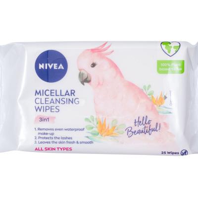 Nivea Cleansing Wipes Micellar 3in1 Καθαριστικά μαντηλάκια για γυναίκες 25 τεμ