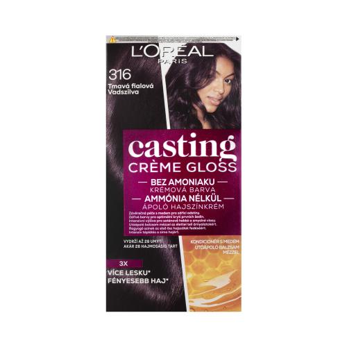 L'Oréal Paris Casting Creme Gloss 48 ml βαφή μαλλιών για γυναίκες 316 Plum