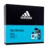 Adidas Ice Dive Σετ δώρου για άνδρες EDT 50ml + 150ml ασπομητικό + 250ml αφρόλουτρο