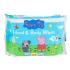 Peppa Pig Peppa Hand & Face Wipes Καθαριστικά μαντηλάκια για παιδιά 90 τεμ