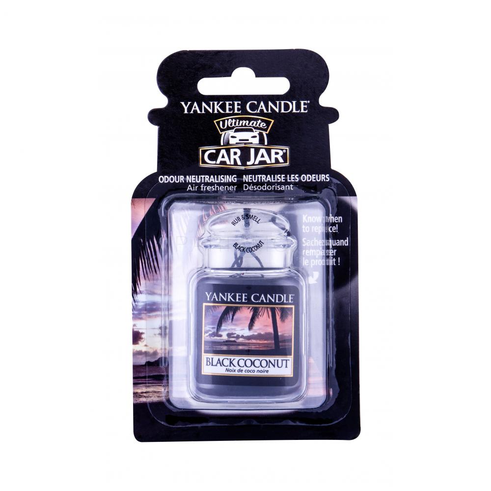Yankee Candle Black Coconut Car Jar Αποσμητικό χώρου αυτοκινήτων 1 τεμ Parfimo.gr