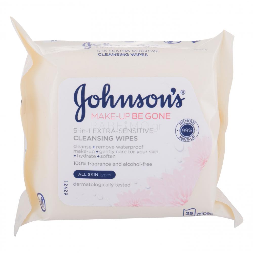 Johnson´s Face Care Extra Sensitive Καθαριστικά μαντηλάκια για γυναίκες