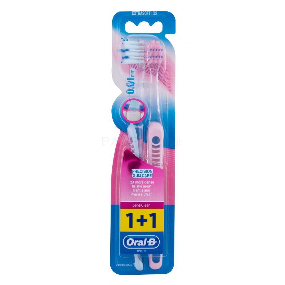 OralB SensiClean Precision Gum Care Extra Soft Οδοντόβουρτσα 2 τεμ